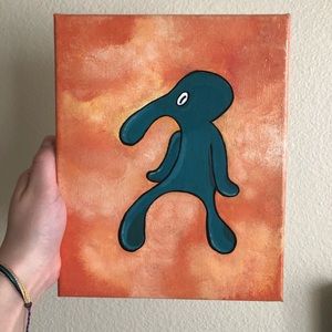 Squidward Painting Bold and Brash